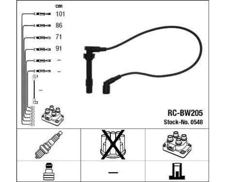 Kit de câbles d'allumage RC-BW205 NGK