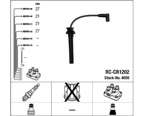 Kit de câbles d'allumage RC-CR1202 NGK