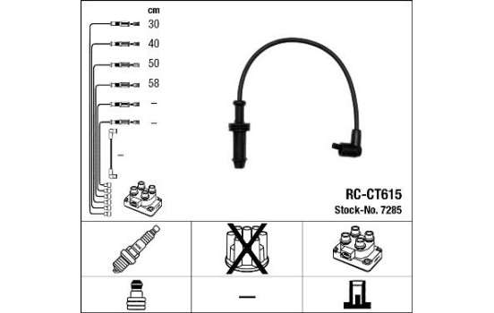 Kit de câbles d'allumage RC-CT615 NGK