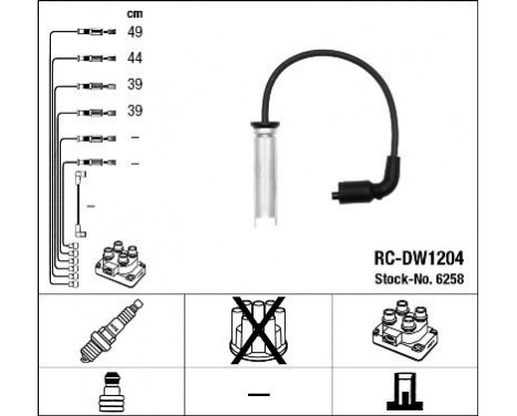 Kit de câbles d'allumage RC-DW1204 NGK