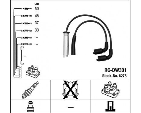 Kit de câbles d'allumage RC-DW301 NGK