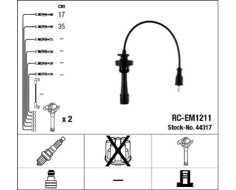 Kit de câbles d'allumage RC-EM1211 NGK