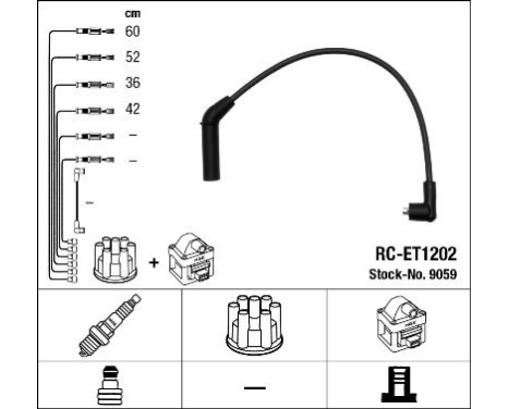 Kit de câbles d'allumage RC-ET1202 NGK