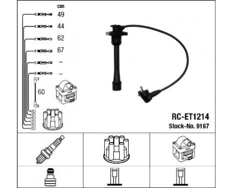 Kit de câbles d'allumage RC-ET1214 NGK