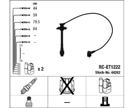 Kit de câbles d'allumage RC-ET1222 NGK