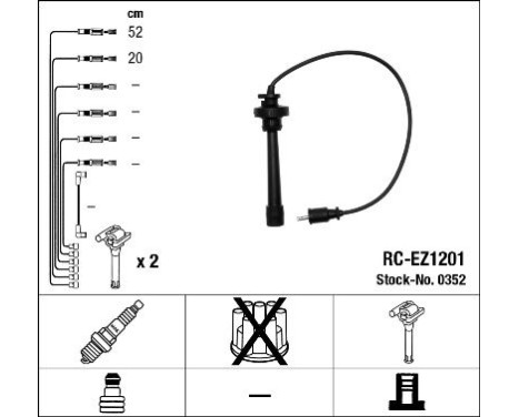 Kit de câbles d'allumage RC-EZ1201 NGK