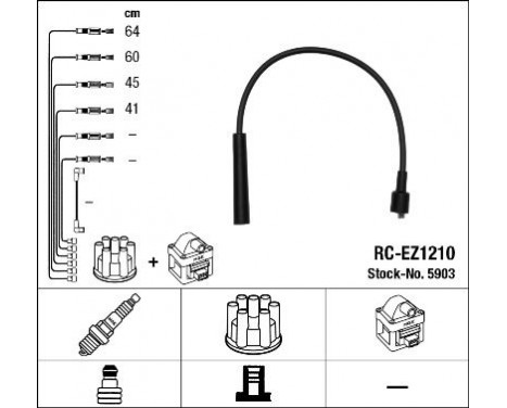 Kit de câbles d'allumage RC-EZ1210 NGK