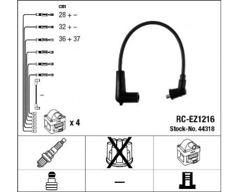 Kit de câbles d'allumage RC-EZ1216 NGK