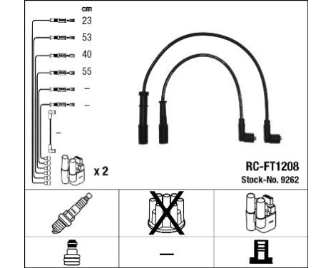 Kit de câbles d'allumage RC-FT1208 NGK
