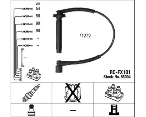 Kit de câbles d'allumage RC-FX101 NGK