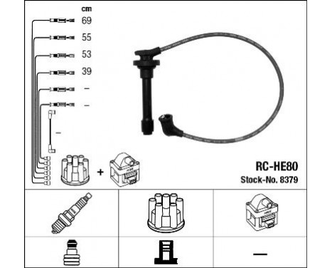 Kit de câbles d'allumage RC-HE80 NGK