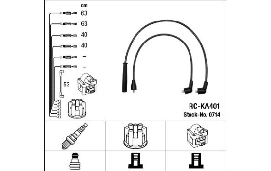 Kit de câbles d'allumage RC-KA401 NGK