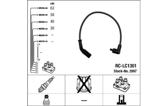 Kit de câbles d'allumage RC-LC1301 NGK