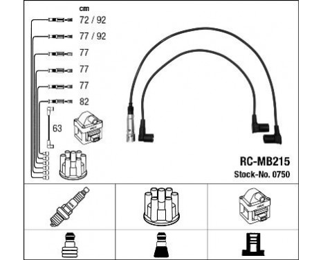 Kit de câbles d'allumage RC-MB215 NGK