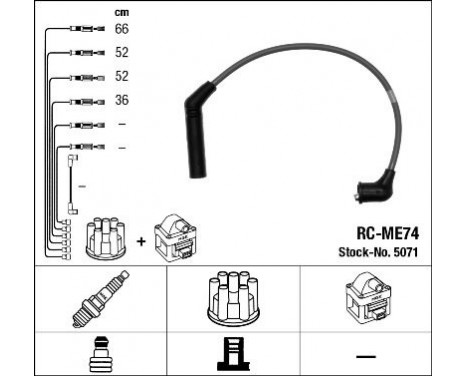 Kit de câbles d'allumage RC-ME74 NGK