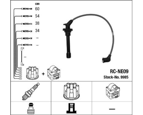 Kit de câbles d'allumage RC-NE09 NGK