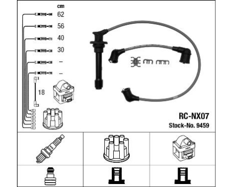 Kit de câbles d'allumage RC-NX07 NGK