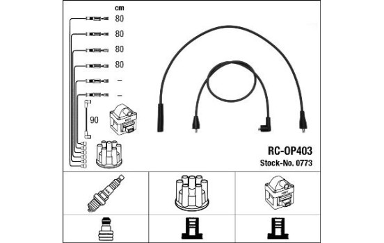 Kit de câbles d'allumage RC-OP403 NGK