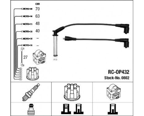 Kit de câbles d'allumage RC-OP432 NGK