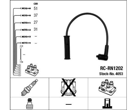 Kit de câbles d'allumage RC-RN1202 NGK