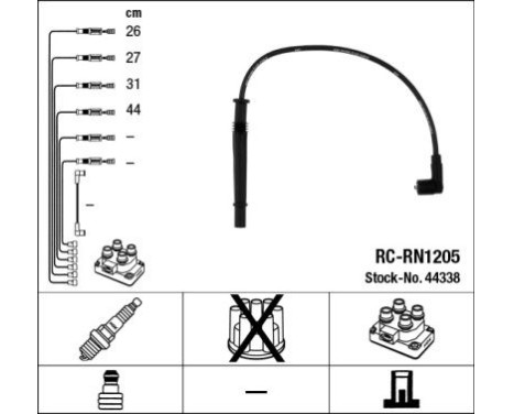 Kit de câbles d'allumage RC-RN1205 NGK