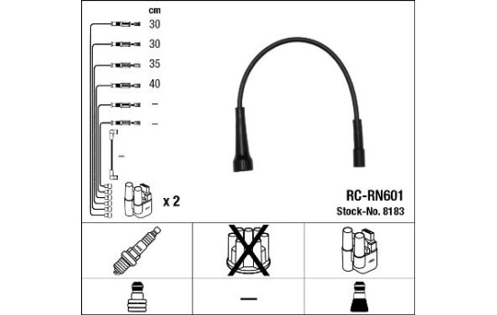 Kit de câbles d'allumage RC-RN601 NGK