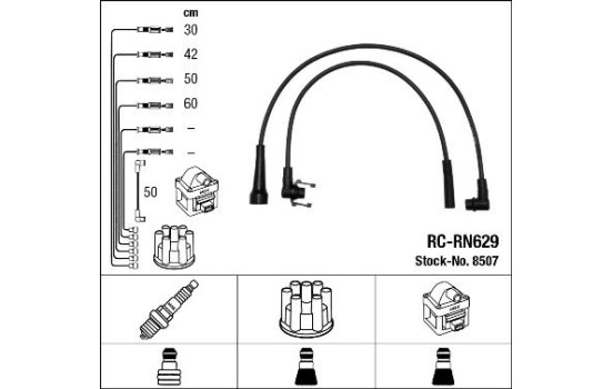 Kit de câbles d'allumage RC-RN629 NGK