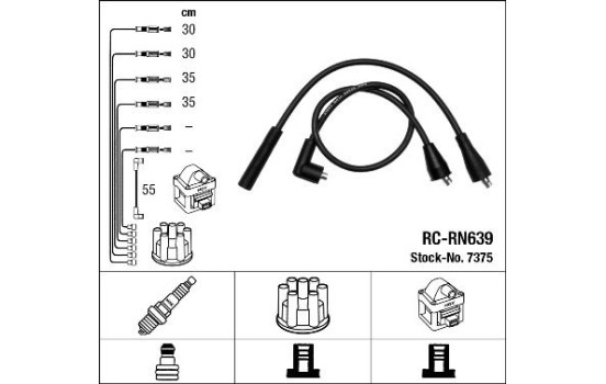 Kit de câbles d'allumage RC-RN639 NGK