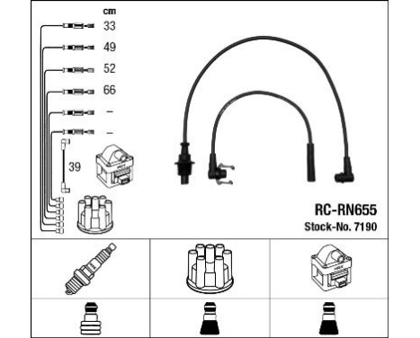 Kit de câbles d'allumage RC-RN655 NGK