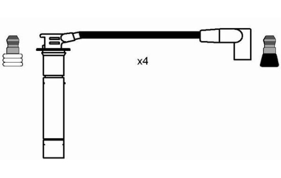 Kit de câbles d'allumage RC-RV1203 NGK, Image 2