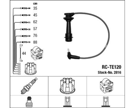 Kit de câbles d'allumage RC-TE120 NGK