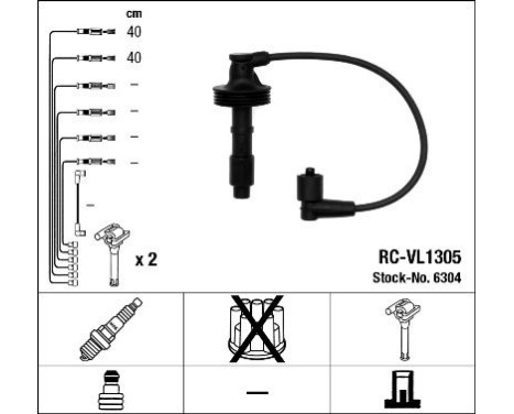 Kit de câbles d'allumage RC-VL1305 NGK