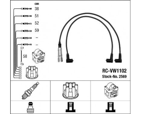 Kit de câbles d'allumage RC-VW1102 NGK