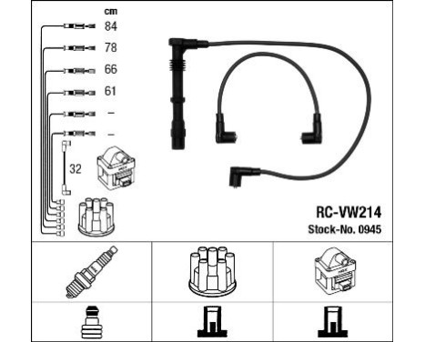 Kit de câbles d'allumage RC-VW214 NGK