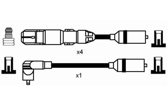 Kit de câbles d'allumage RC-VW225 NGK, Image 2