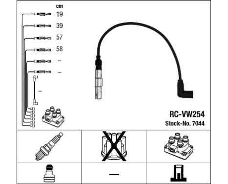 Kit de câbles d'allumage RC-VW254 NGK