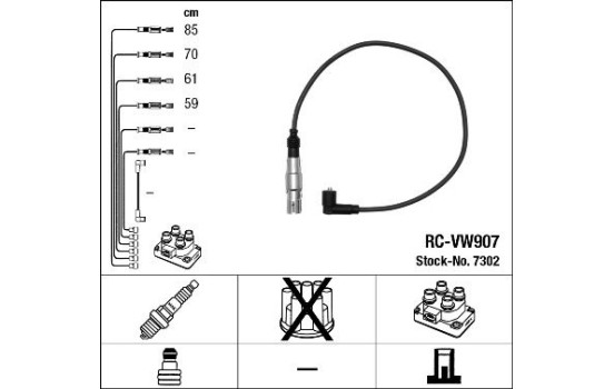 Kit de câbles d'allumage RC-VW907 NGK