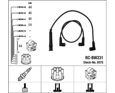 Jeu de câbles d'allumage RC-BW231 NGK
