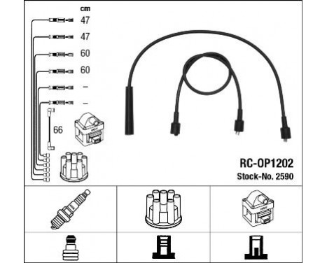 Jeu de câbles d'allumage RC-OP1202 NGK
