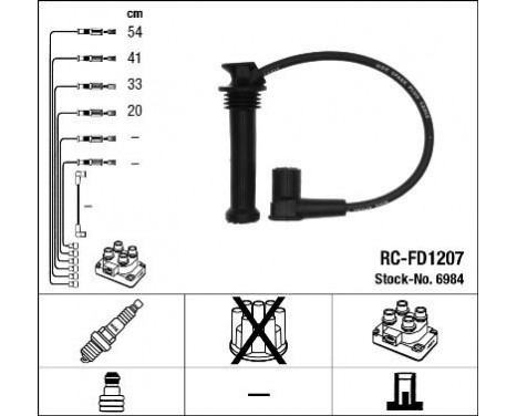 Kit de câbles d'allumage RC-FD1207 NGK