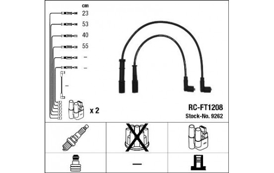 Kit de câbles d'allumage RC-FT1208 NGK