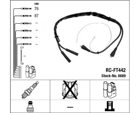 Kit de câbles d'allumage RC-FT442 NGK