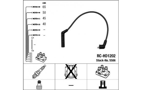 Kit de câbles d'allumage RC-HD1202 NGK