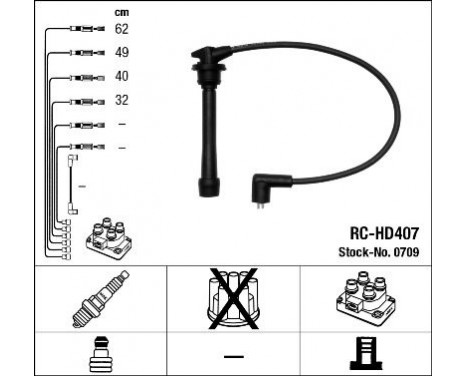 Kit de câbles d'allumage RC-HD407 NGK