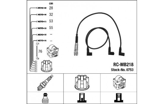 Kit de câbles d'allumage RC-MB218 NGK