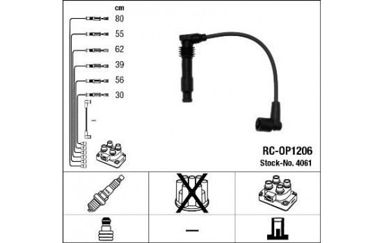 Kit de câbles d'allumage RC-OP1206 NGK