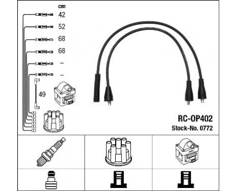 Kit de câbles d'allumage RC-OP402 NGK