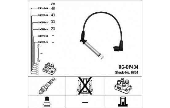 Kit de câbles d'allumage RC-OP434 NGK
