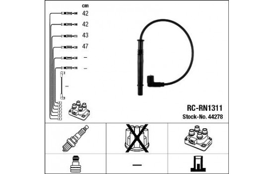 Kit de câbles d'allumage RC-RN1311 NGK