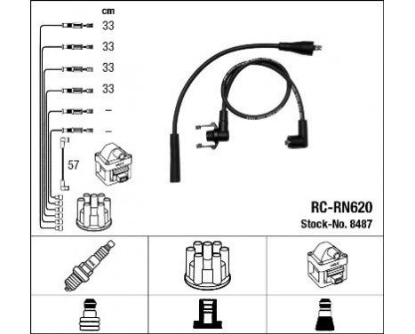 Kit de câbles d'allumage RC-RN620 NGK